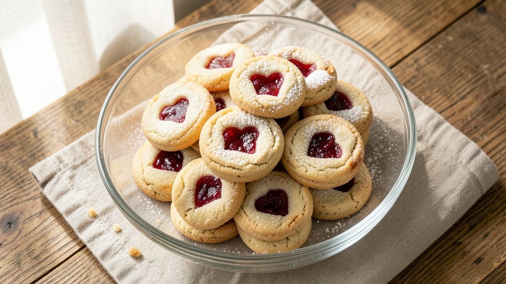 Jam Heart Cookies Recipe: Jam-Stuffed Centers With Crispy Vanilla Edges