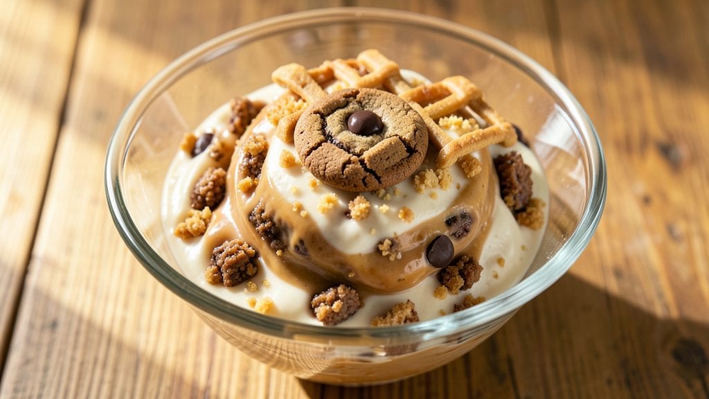 Mom's Makin Cookies and Ice Cream Recipe: Warm Vanilla Bean Swirls With Crunchy Pecan Bites